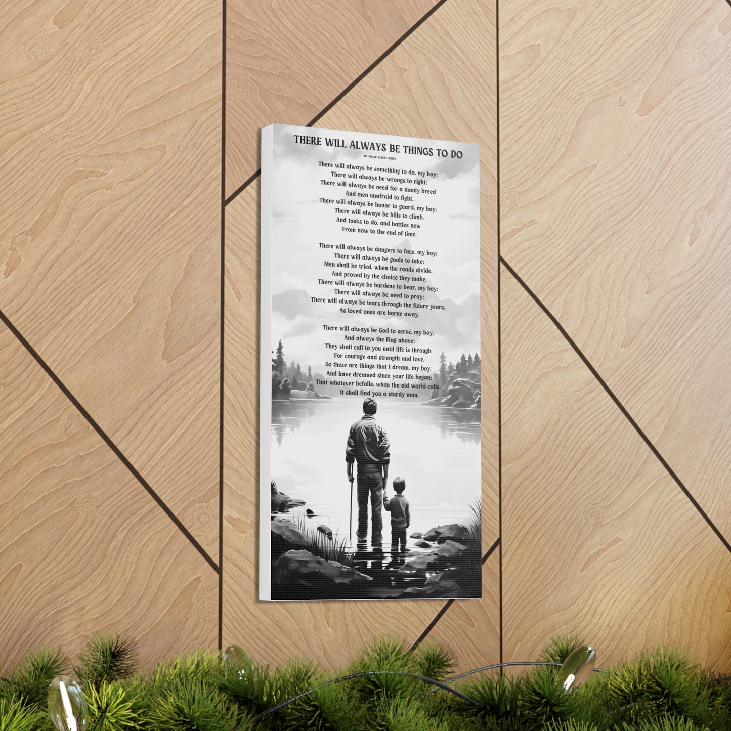 'There Will Always Be Something to Do' by Edgar Albert Guest - 10x20 Inspirational Canvas Print Wall Art