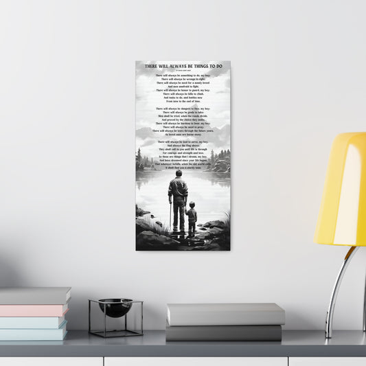 'There Will Always Be Something to Do' by Edgar Albert Guest - 10x20 Inspirational Canvas Print Wall Art