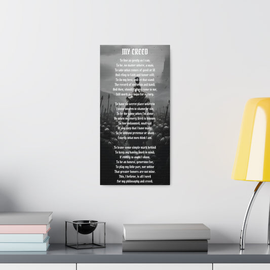 'My Creed' by Edgar Albert Guest - 10x20 Inspirational Canvas Print Wall Art